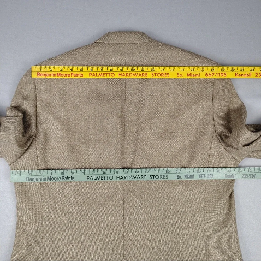 Lauren Ralph Lauren 42L Mens Sport Coat Tan Linen Blend 2 Button Blazer Macy's
